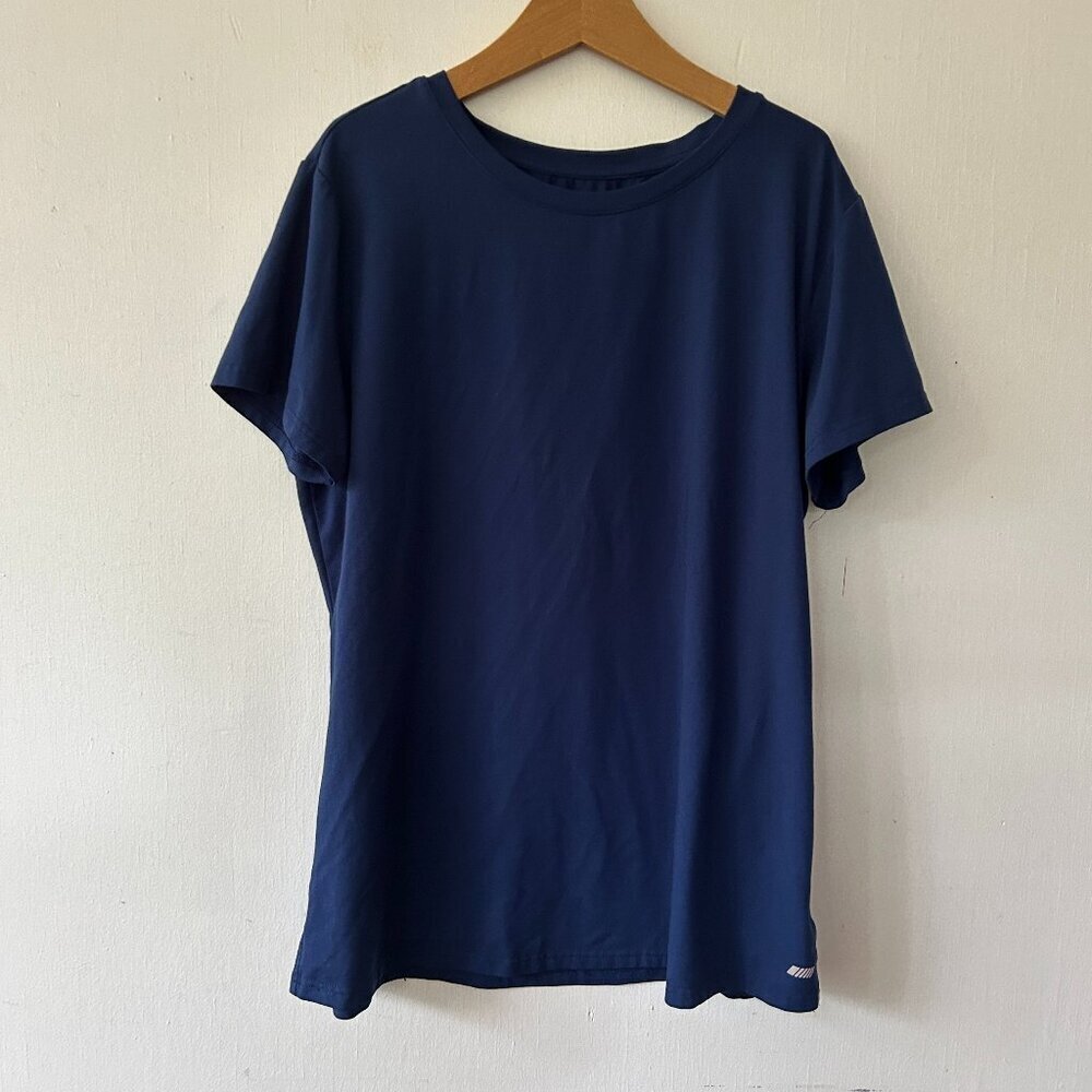 Amazon Activewear T-shirt Womens Large Blue Athletic Top Short Sleeve Tee